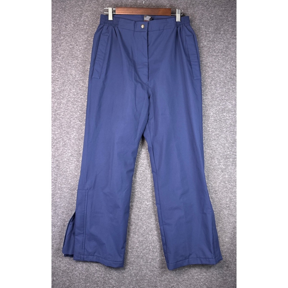 Tourney Gore-Tex Ladies L Blue Windbreaker Snow Ski Pants Side Zip Elastic Waist